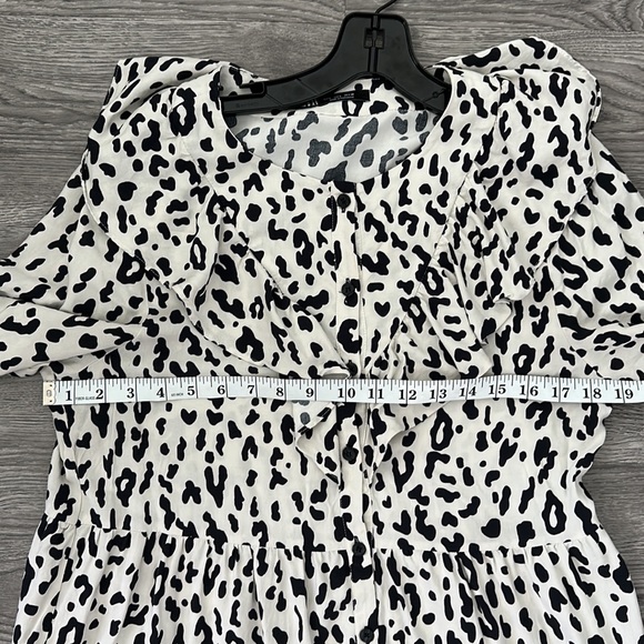 NWOT Zara Animal Print Babydoll Mini Dress - Picture 9 of 12